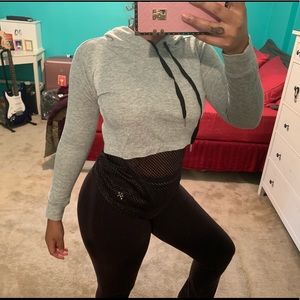 Mesh gym sweatshirt